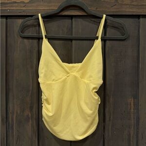 SHEIN Yellow crop Camisole tank Top